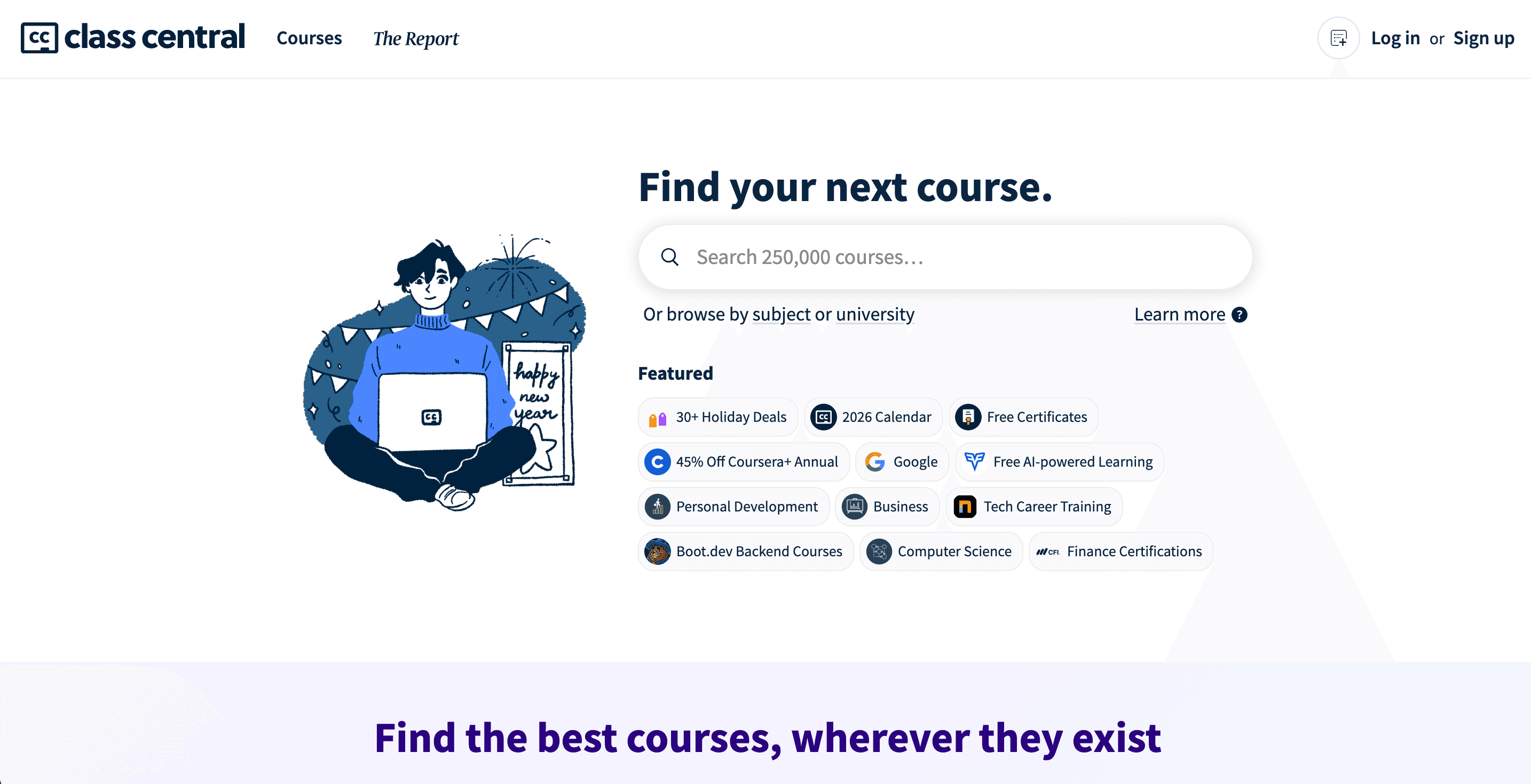 Class Central preview