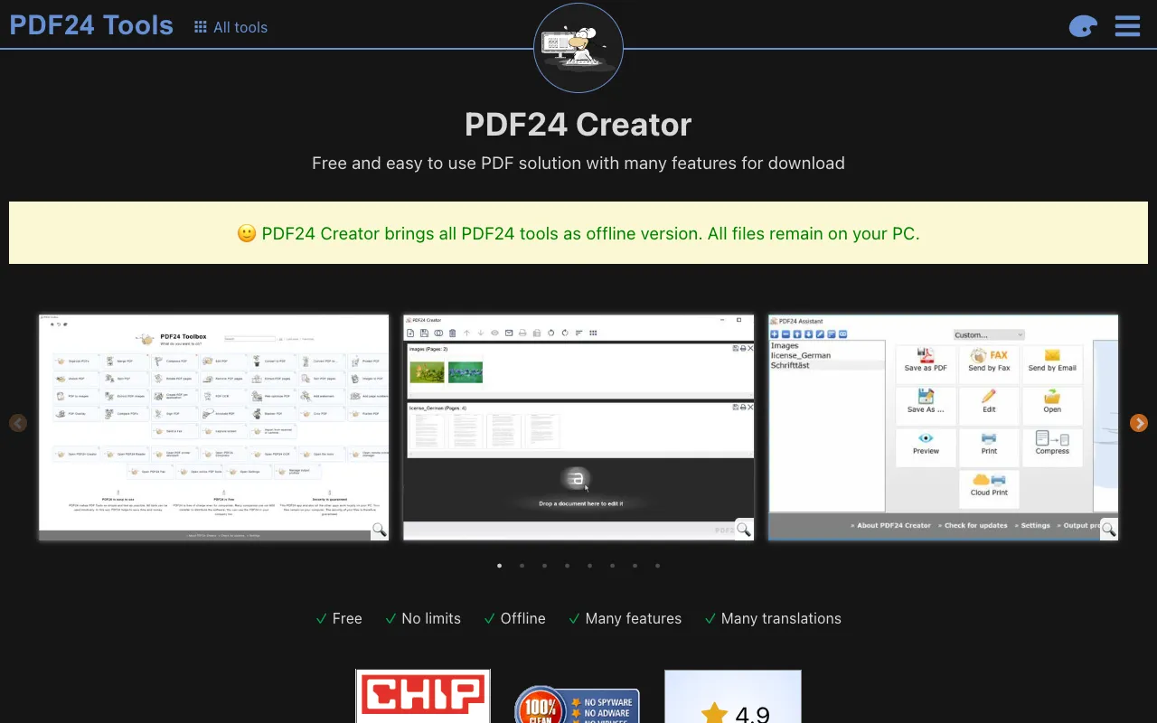 PDF24 Creator preview